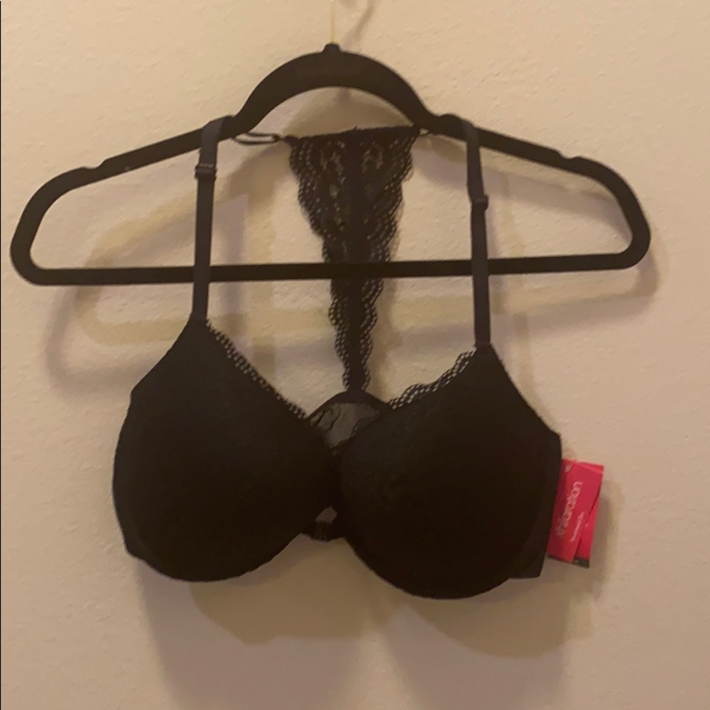 Lace racer back push-up bra!